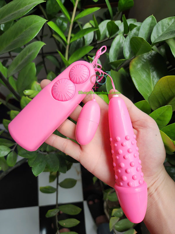 Trứng rung tình yêu 2 đầu có gai kích thích cực phê TR003 25