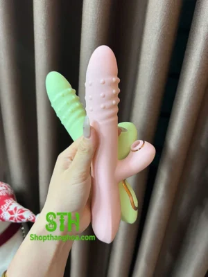 Dương vật giả cầm tay đa năng rung thụt hút Jiuai DGV023 24