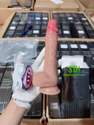Cu giả rung thụt gắn tường cao cấp điều khiển từ xa DVG013 76