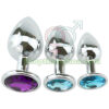 Phích cắm hậu môn inox đính đá tăng sự kích thích DBD002