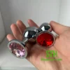 Phích cắm hậu môn inox đính đá tăng sự kích thích DBD002 20