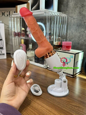 Dương vật giả gắn tường cao cấp rung thụt tỏa nhiệt DVG014