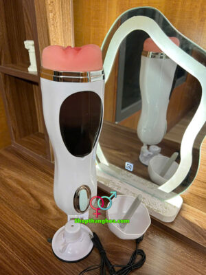 Âm đạo giả gắn tường rung thụt âm thanh cực nứng ADG022 3