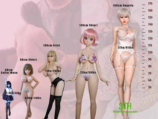 cân nặng chiều cao của búp bê tình dục