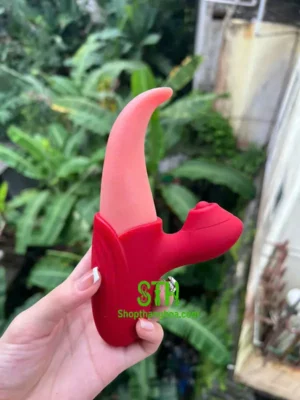 Sextoy lưỡi rung 2 in 1 liếm hút hỗ trợ màn dạo đầu LR002 2