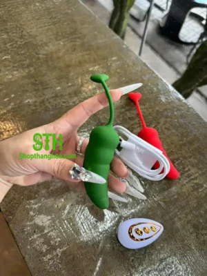 Trứng rung hình quả ớt điều khiển từ xa 10 chế độ TR030