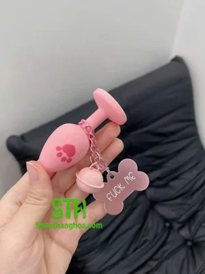 Plug hậu môn bọc silicone mềm mại có chuông DHM016 3