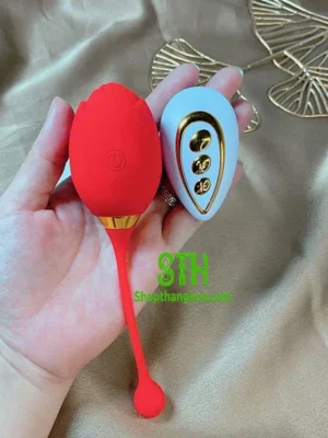 Trứng rung tình yêu bông hồng điều khiển từ xa TR048