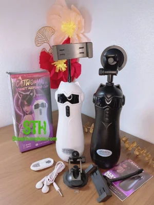 Âm đạo giả Secret Cat gắn tường kèm giá điện thoại ADG041