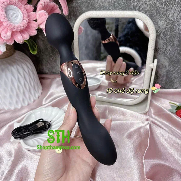 Chày rung tình yêu 2 đầu 10 chế độ kích thích CR010 2